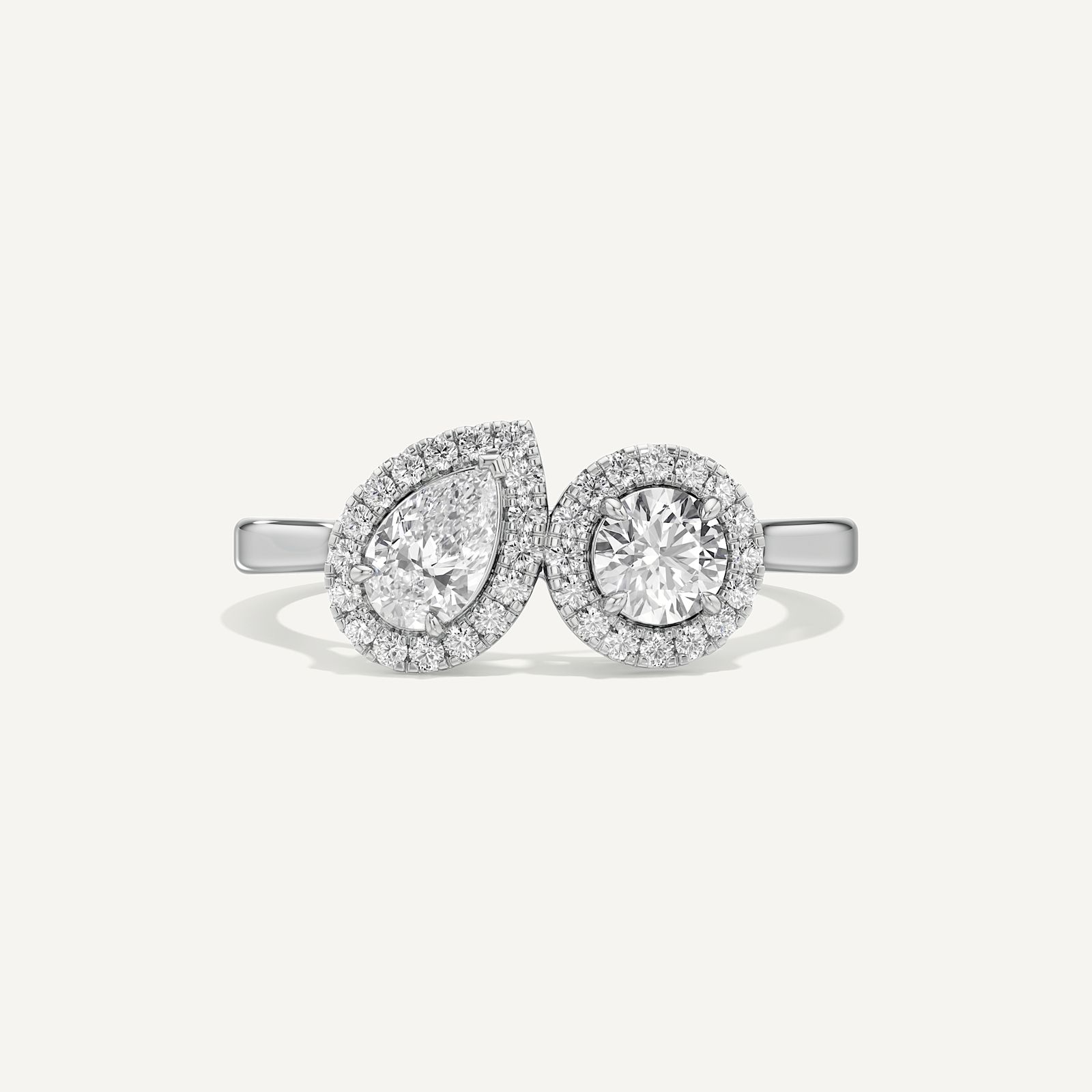 Pear & Round Duo Toi et Moi Diamond