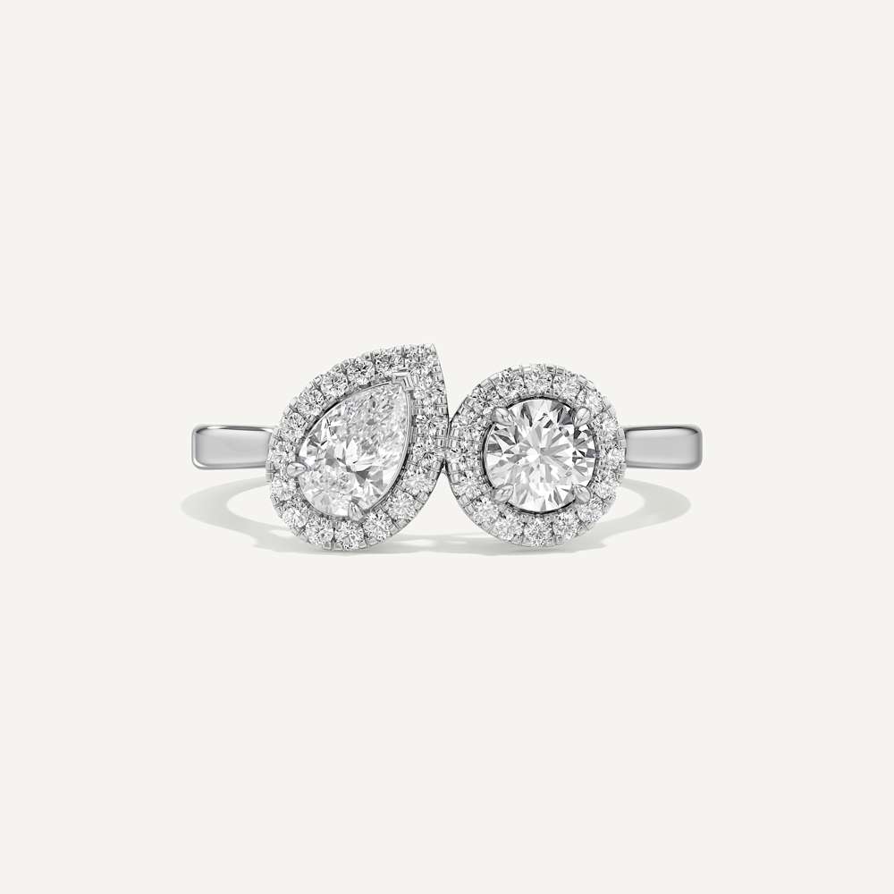 Pear & Round Duo Toi et Moi Diamond